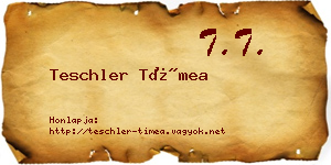 Teschler Tímea névjegykártya