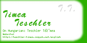 timea teschler business card